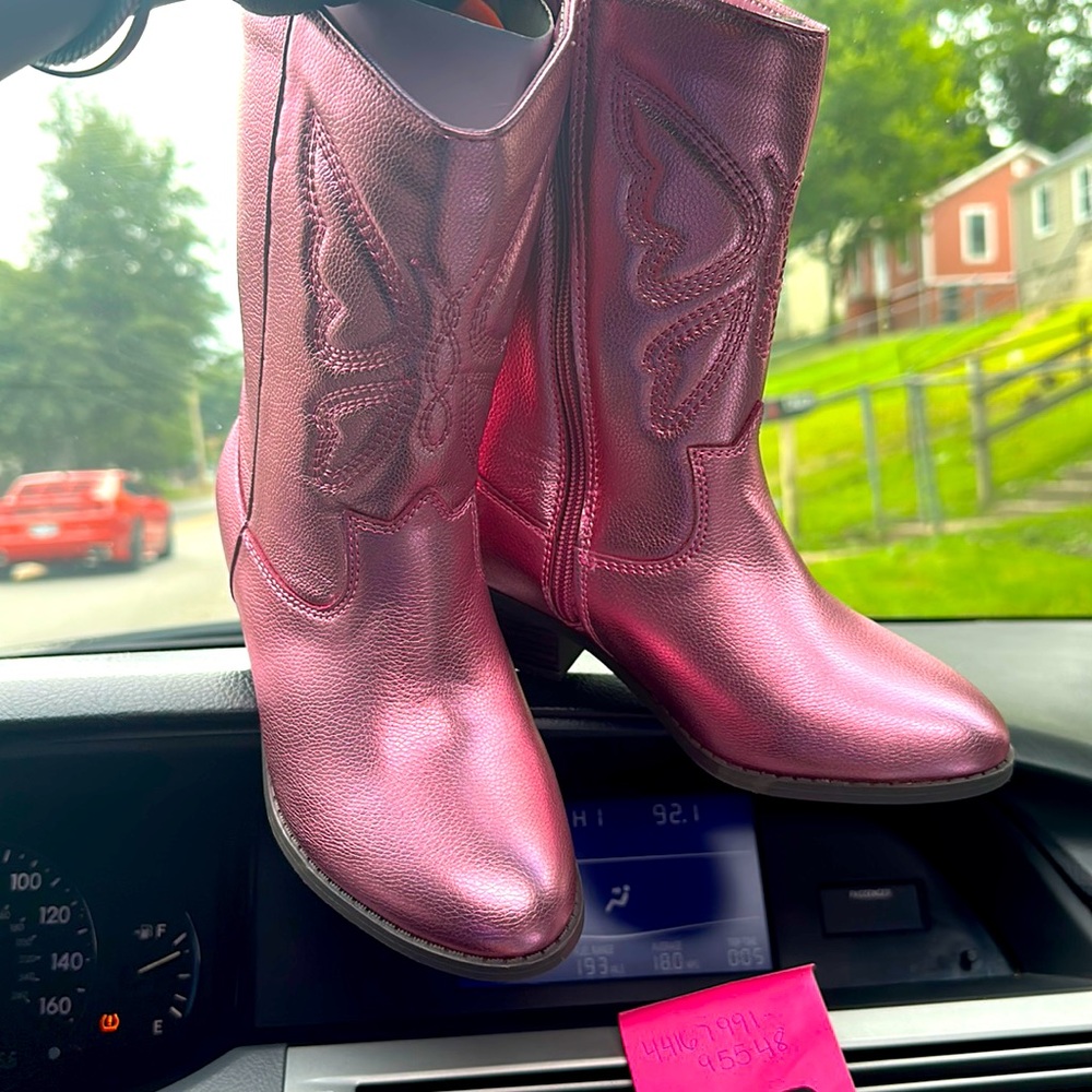 COPY - Girls Metallic Cowboy Boots